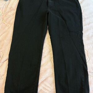 Woman's Black Straight-Leg Pants